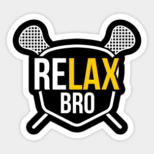 Funny ReLAX Bro Funny Lacrosse Pun LAX Player Sticker